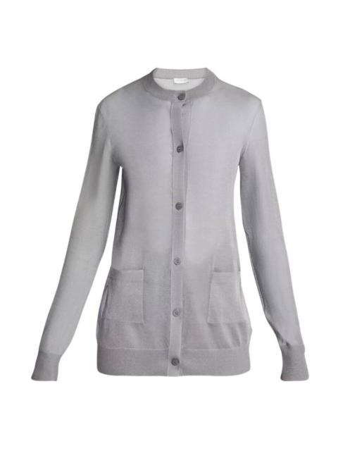 SAINT LAURENT Saint Laurent Sheer Silk Cardigan, Size Small