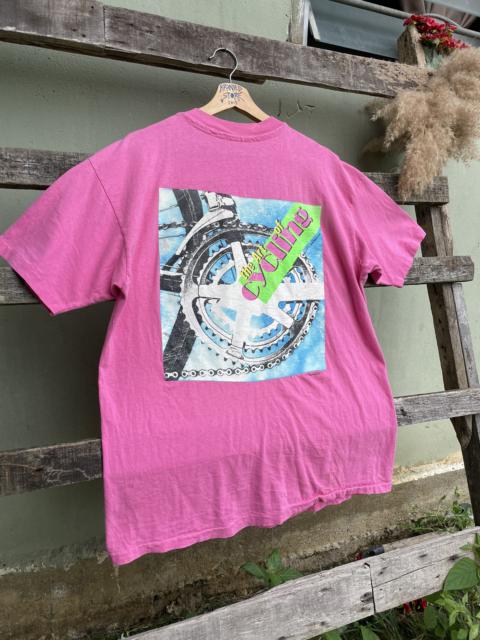Other Designers Vintage - Vintage The Art Of Cycling Big Logo 80s Tee