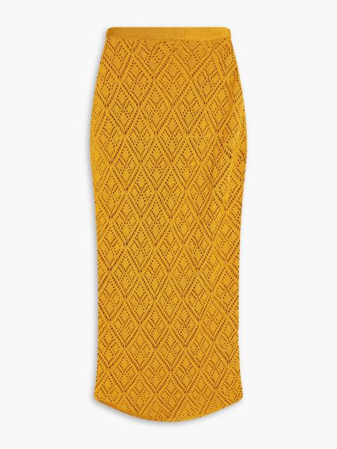 Other Designers Crochet Pima cotton midi skirt