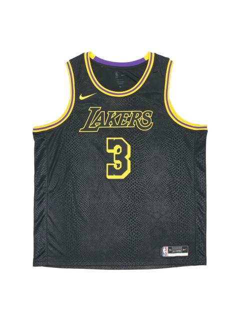 Nike Men's Nike SW Fan Edition Lakers Davis No. 3 Casual Sports Basketball Jersey/Vest Black DJ1433-010