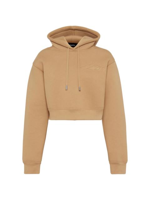 drop-shoulder cotton hoodie