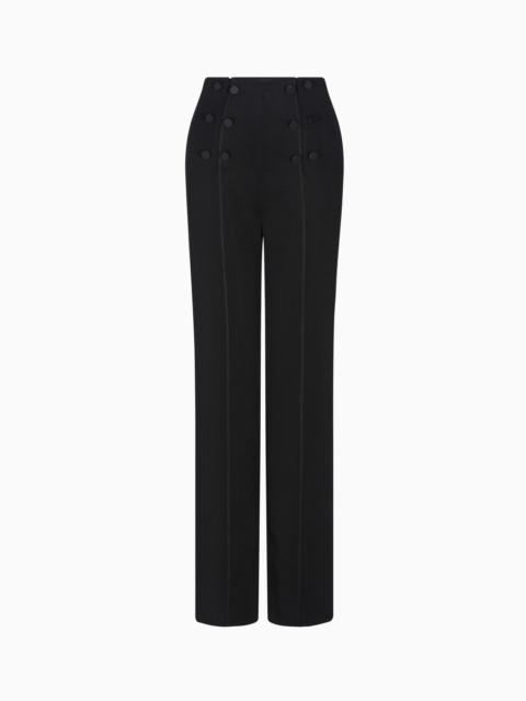 GIORGIO ARMANI STRAIGHT-CUT, VISCOSE JERSEY TROUSERS