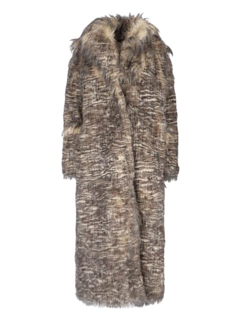 entire studios SINGLE-BREASTED FAUX FUR COAT