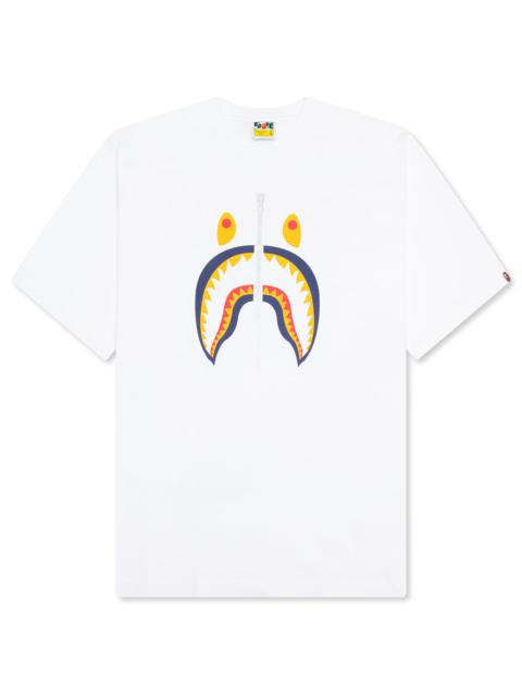 A BATHING APE® SHARK TEE US - WHITE