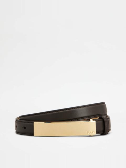 Tod's BELT IN LEATHER - BROWN