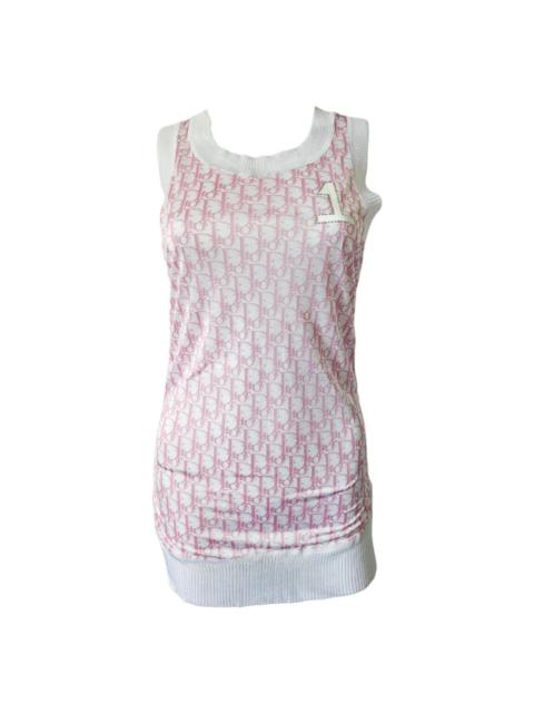 Dior Women's White and Pink Dress