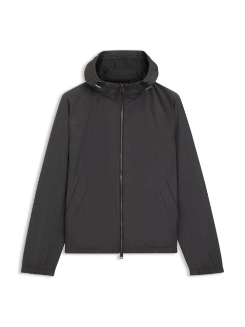 BOSS VIRGIN-WOOL WINDBREAKER WITH HOOD