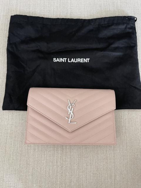 SAINT LAURENT Yves Saint Laurent Bags Ysl Caviar Wallet On Chain In Nude