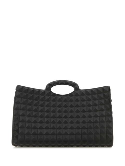 Valentino Valentino Garavani Men Black Rubber Le Troisiã¨Me Shopping Bag
