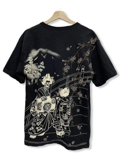 Other Designers Skullcandy - 🔥FYE Vintage Scandal GEISHA SKULL IN KIMONO Sukajan T-Shirt