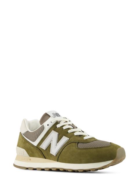 New Balance New Balance Gender Inclusive 574 Sneaker in Calcium/Dark Silver Metallic at Nordstrom