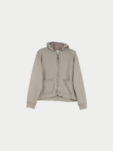 CAMIEL FORTGENS Fitted Zip Hoodie - Taupe Heavy Sweat