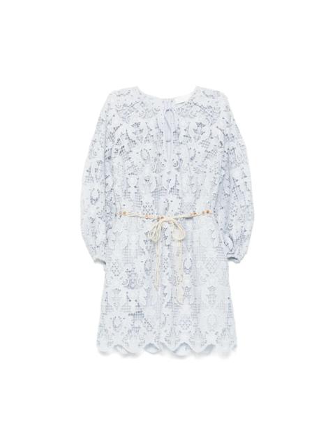 POWDER BLUE SELF-TIE DRESS