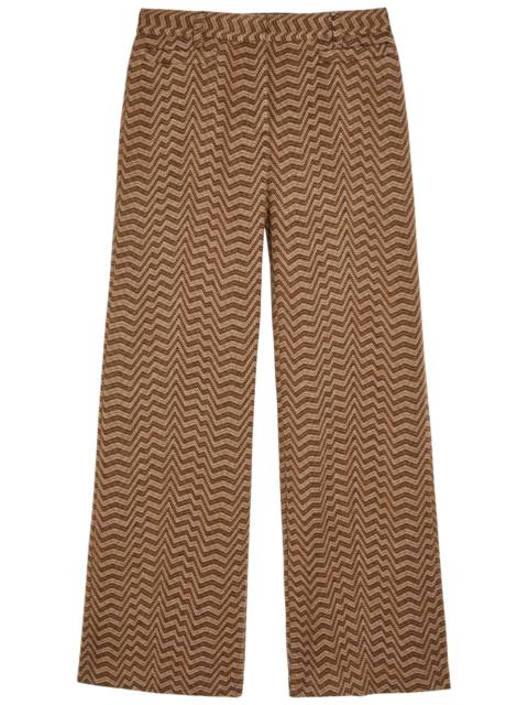 Missoni Missoni Chevron Wide-leg Wool-blend Trousers