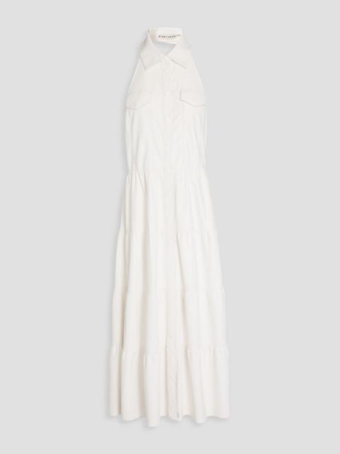 Alice + Olivia Miranda tiered halterneck midi dress