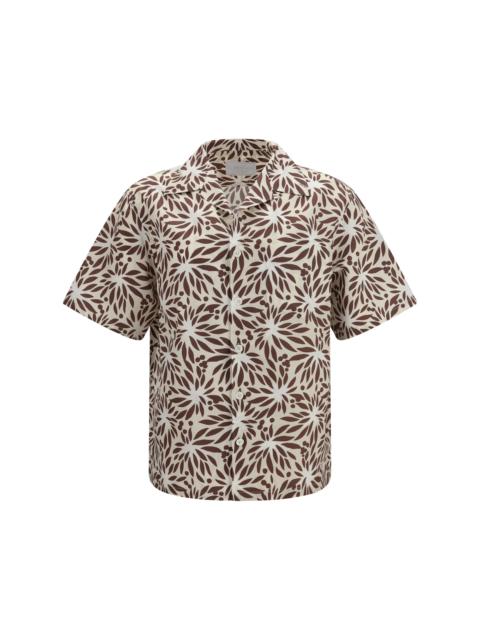 Prada Prada Printed Cotton Bowling Shirt