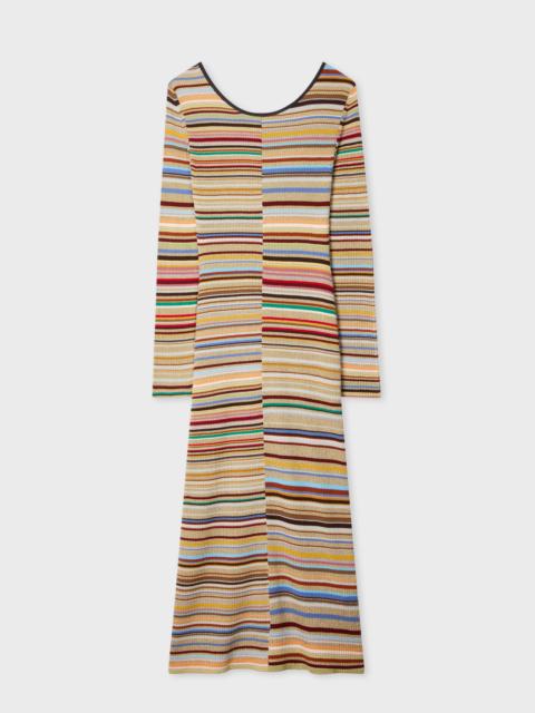 Paul Smith Women's Glitter 'Signature Stripe' Knitted Dress