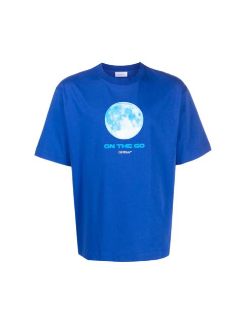 Off-White moon-print cotton T-shirt