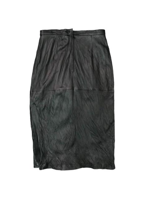 Other Designers United Colors Of Benetton - VINTAGE UNITED COLOUR OF BENETTON MIDI SKIRT LEATHER WOMENS