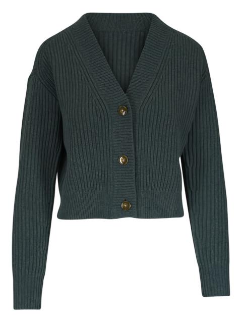 TWP buttoned ribbed knit cardigan