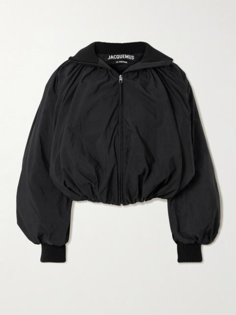 JACQUEMUS The Pallone Gathered Shell Bomber Jacket