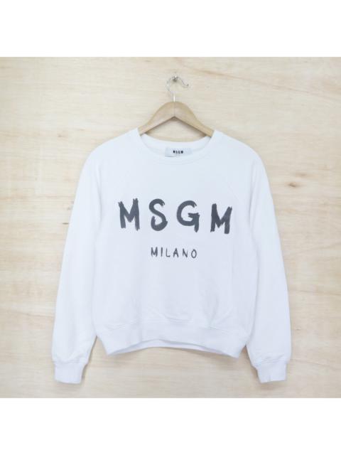 Vintage 90s MSGM Milano Big Logo Sweater Sweatshirt Pullover Jumper Made In ITALY