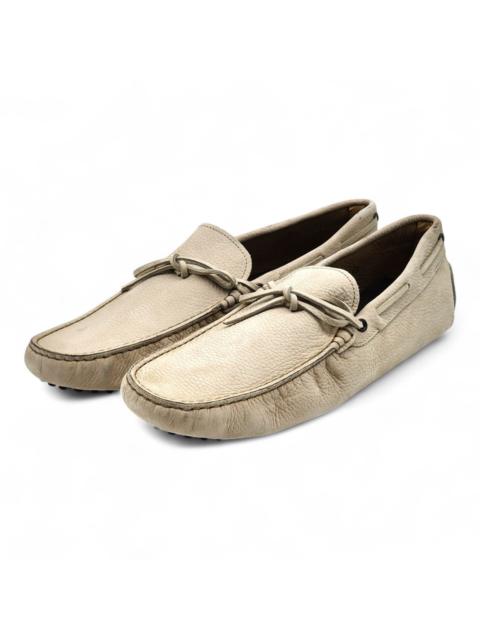 Tod's City Gommino Driving Leather Loafers Beige UK 13 US 14.5