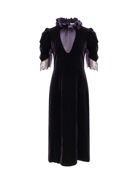 Alexander McQueen Velvet Dress With Silk Lining