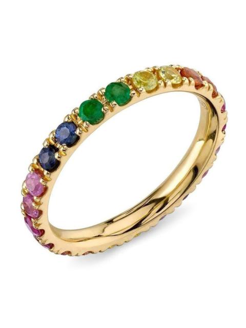 SYDNEY EVAN Rainbow Sapphire Eternity Band