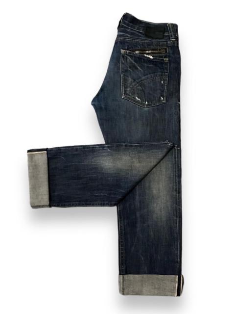 Men Gas Europe Jean Selvedge Distressed Zipper Pocket Oval à