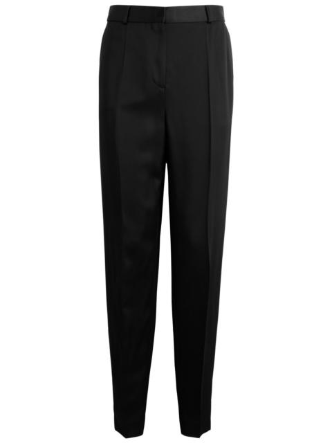 Toteme Tapered-leg Satin Trousers