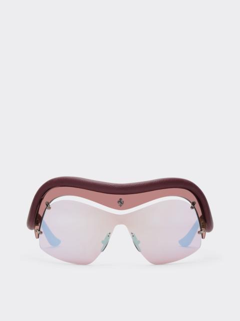 Ferrari Limited Edition Ferrari sunglasses in injected and leather with red and light gray lenses