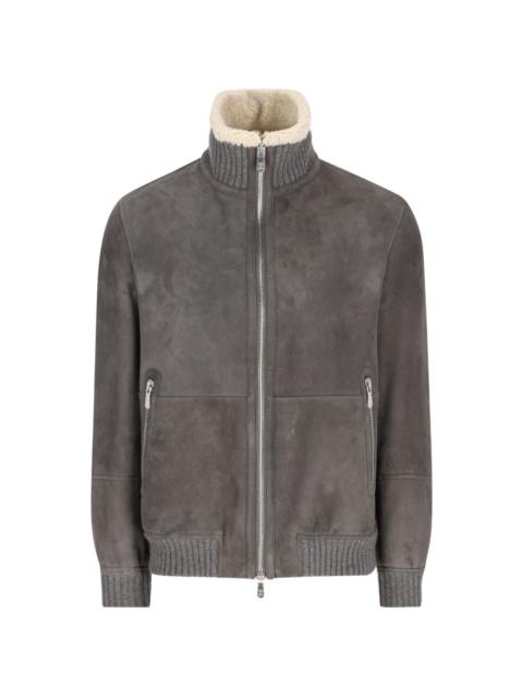 Brunello Cucinelli Brunello Cucinelli Men Shearling Leather Jacket