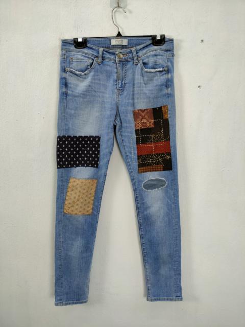 Other Designers Custom - Custom Lowrys Farm Jeans with Sashiko Patchwork