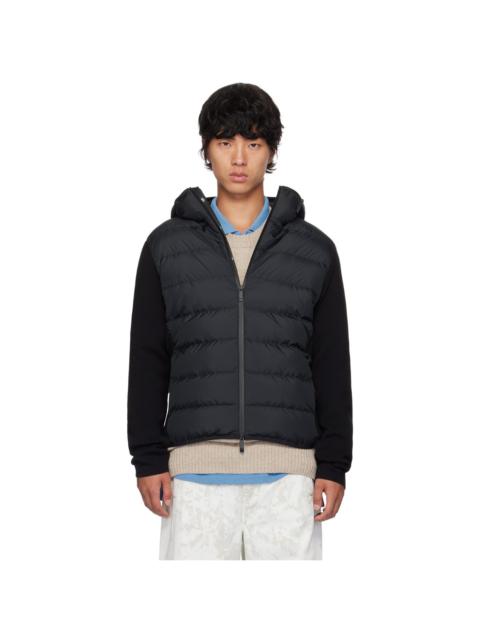 Moncler Black Paneled Down Jacket