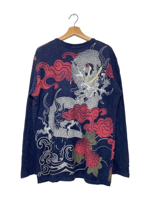 Other Designers Japanese Brand - Vintage Dragon Sukajan Longsleeve / HystericEvisu Style