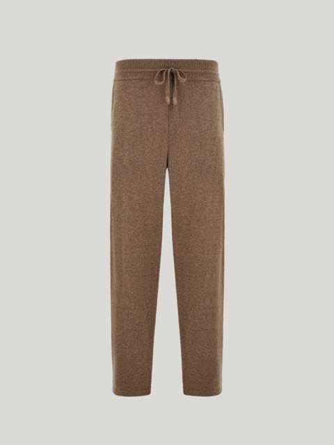 Canali HAZELNUT STRAIGHT-BOTTOM PANTS IN WOOL-CASHMERE