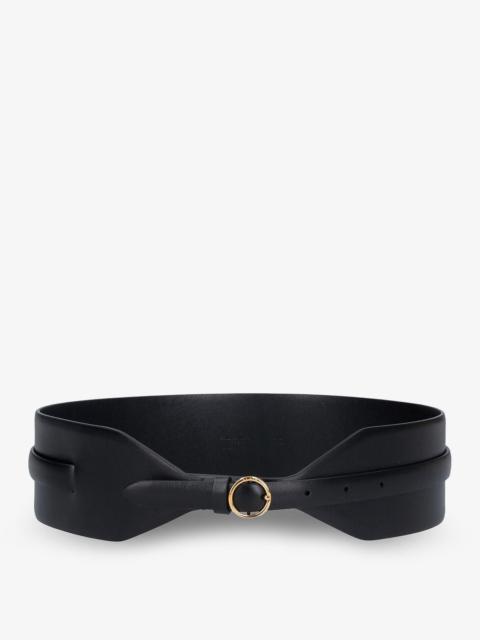 Alaïa Alaia Maxi Leather Belt With Metal Buckle