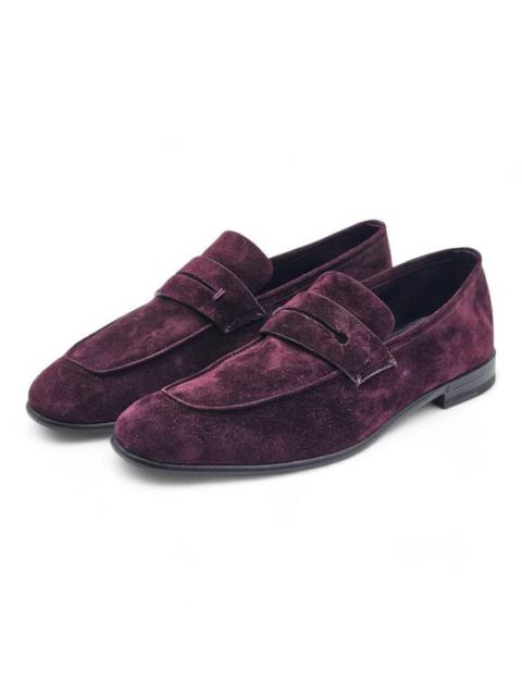ZEGNA Zegna L'Asola Penny Loafers - Suede - Burgundy 7.5US $990