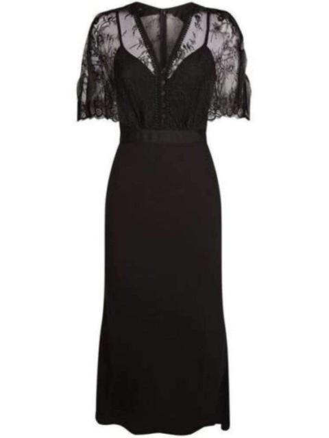 self-portrait Mason Cape Overlay Dress