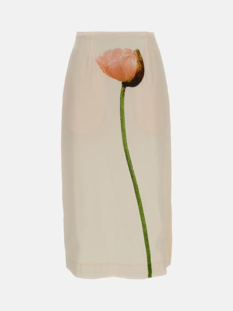 Simone Rocha Simone Rocha Women Poppy Motif Pencil Skirt