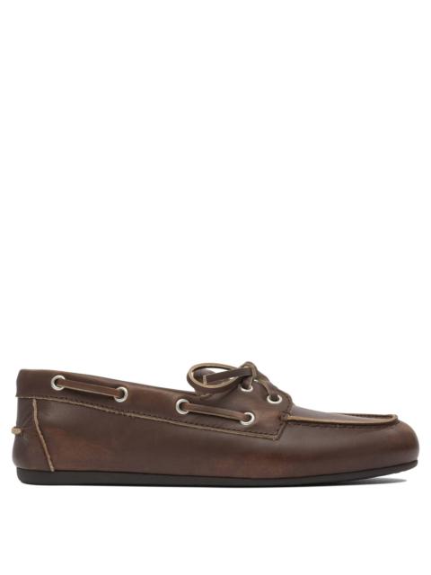 Miu Miu Miu Miu Unlined Leather Boat Loafers
