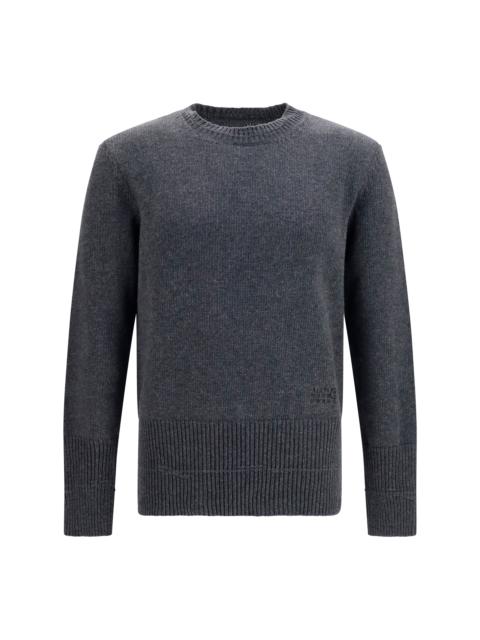 MM6 Maison Margiela Mm6 Wool Crewneck Sweater Dark Grey Melange