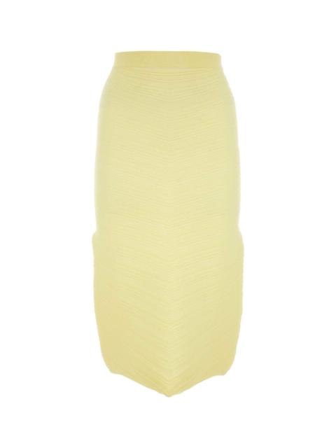 Bottega Veneta Yellow Stretch Cotton Blend Skirt