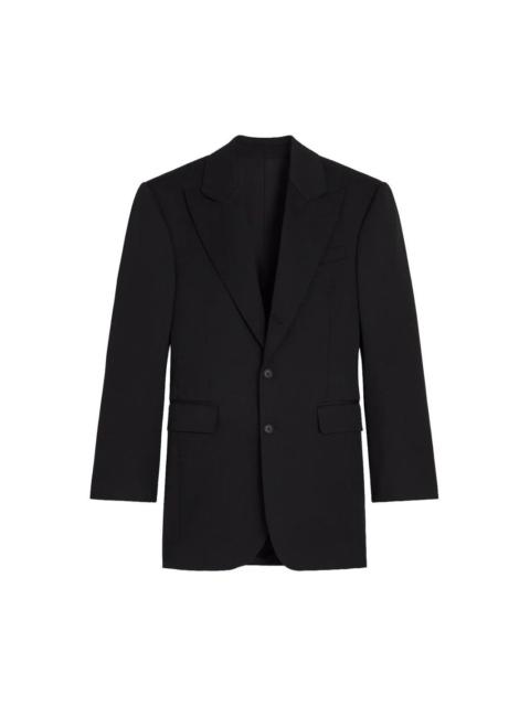 CELINE CELINE $3450 Black Colonne Wool Jacket New & Authentic (Wome