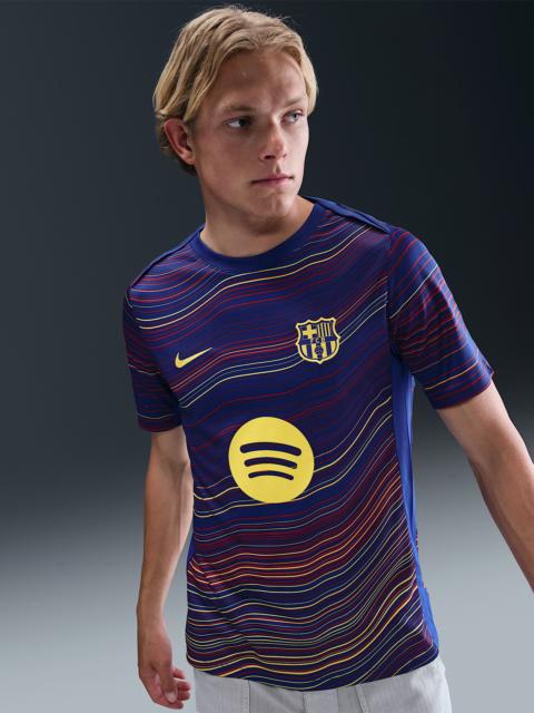 Nike FC Barcelona Academy Pro Home Men's Nike Dri-FIT Soccer Pre-Match Short-Sleeve Top