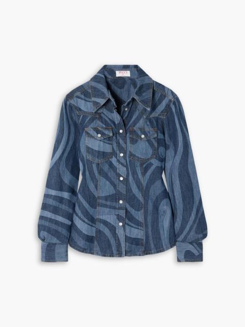 PUCCI Printed denim shirt
