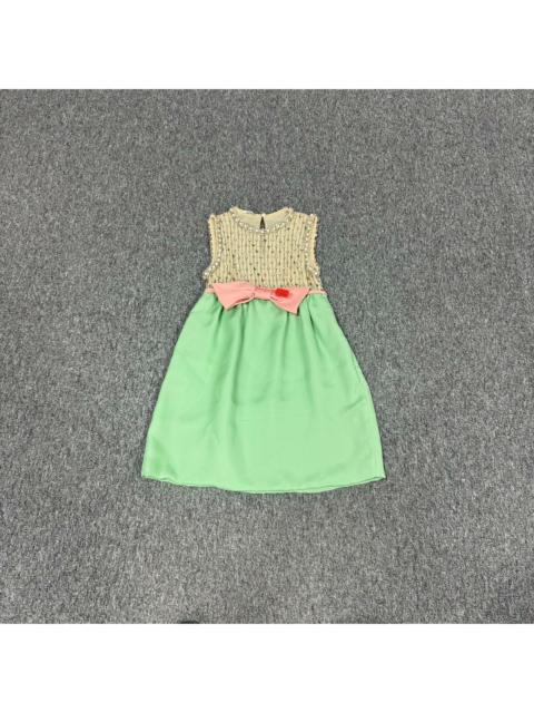 Miu Miu Miu Miu Embellished Colorblock Bow-Front Mini Dress green