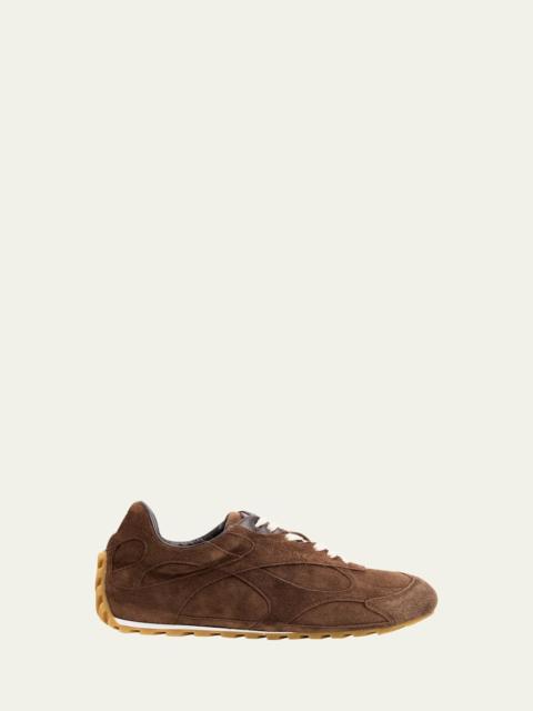 Bottega Veneta Men's Orbit Flash Suede Low-Top Sneakers