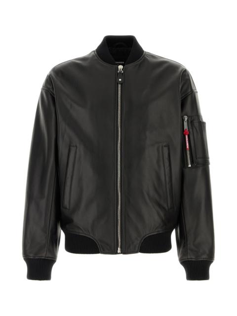 DSQUARED2 Dsquared Men Black Leather Jacket